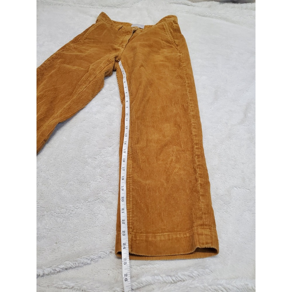 Everlane Tan Corduroy Cropped Pants Women Small 28 Classic Capsule Academia Boho - Picture 9 of 10